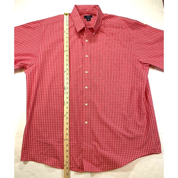 Brooks Brothers‎ Button Shirt Mens XL Long Sleeve Gingham Plaid Cotton - Picture 4 of 7